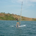 windsurfing girl